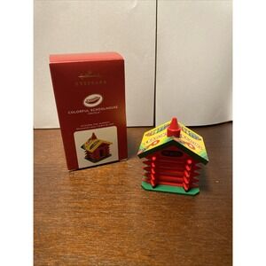 Hallmark Keepsake 2020 Crayola Colorful Schoolhouse Log Cabin Ornament New